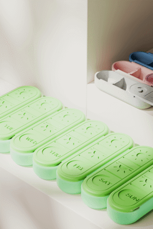 USACUTTIE cute 3D-printed pill organizer 3 times a day - 7 day AM noon PM pill box in custom colors