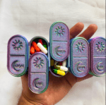 Cute iridescent Pill Box Organizer - Image 3