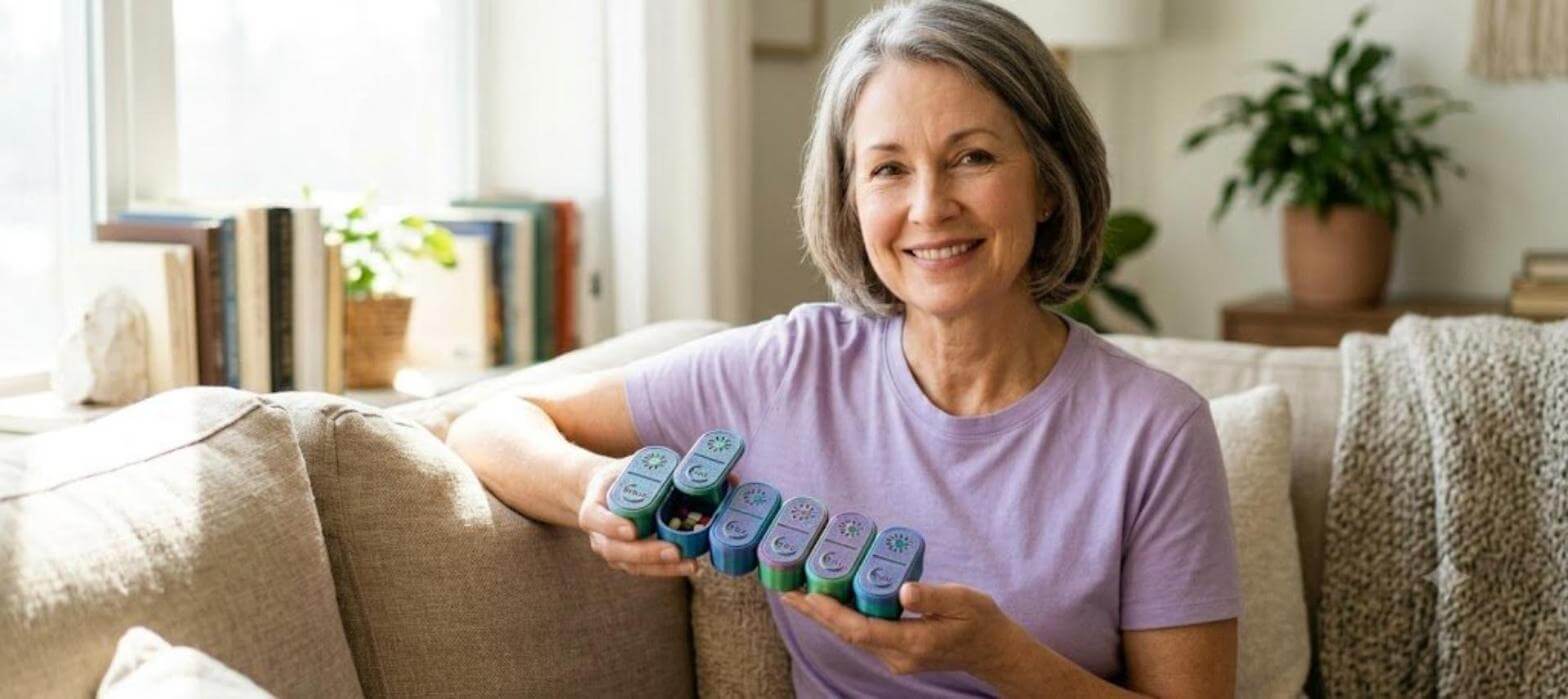 Real members, real USACUTTIE pill boxes — organizing meds the easy way
